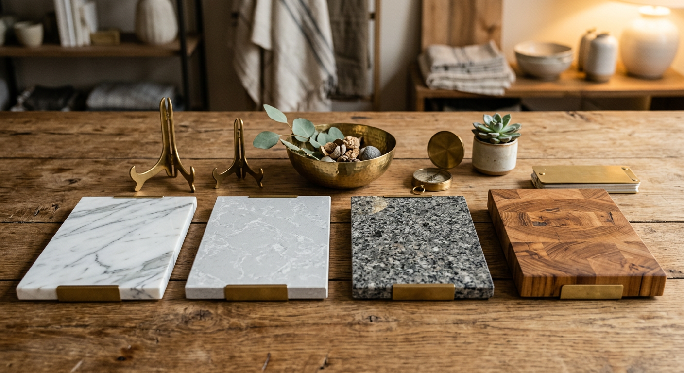 Under-cabinet and recessed lighting brightening a compact kitchen