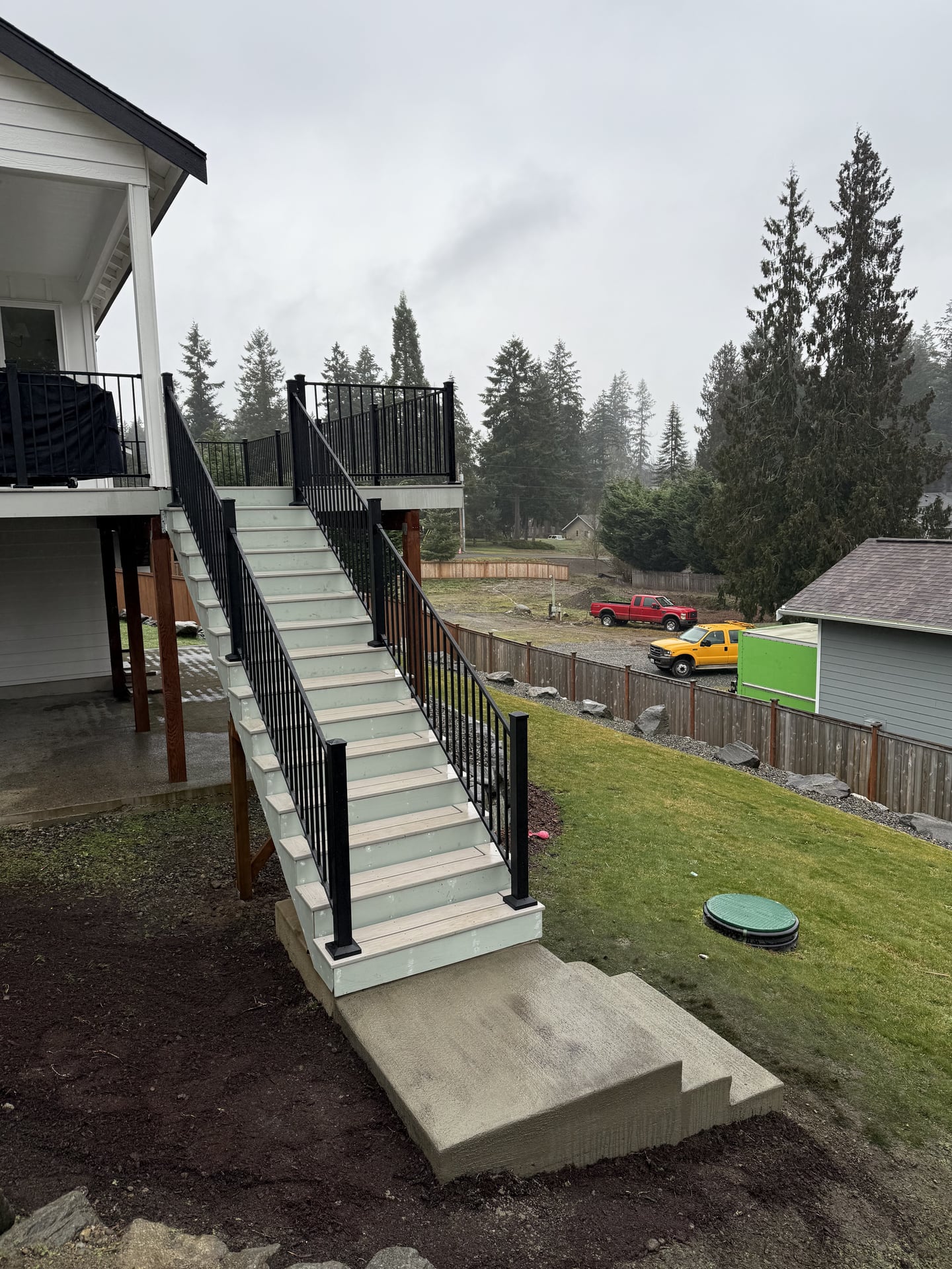 Composite Deck Staircase Build - Pierce County, WA